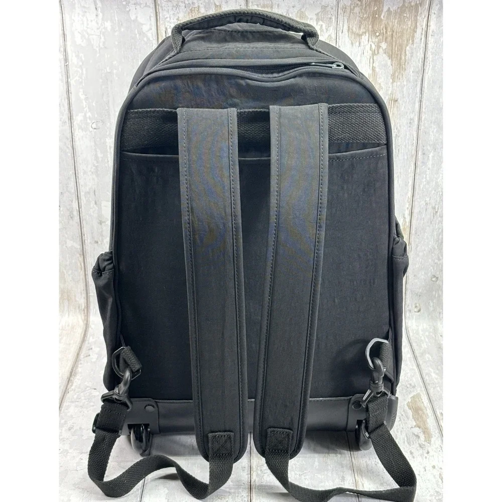 Kipling Gaze Large Rolling Backpack Black Wheeled Travel Bag Trolley